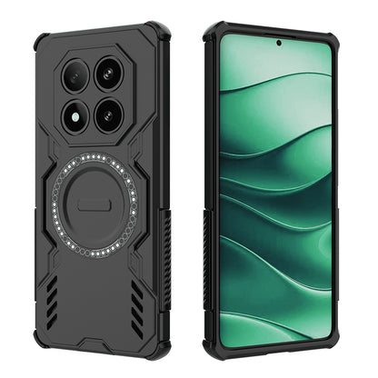 MagSafe-Hülle für Xiaomi Poco X7 / Redmi Note 14 Pro 5G, Techsuit, ArmorMag, Schwarz
