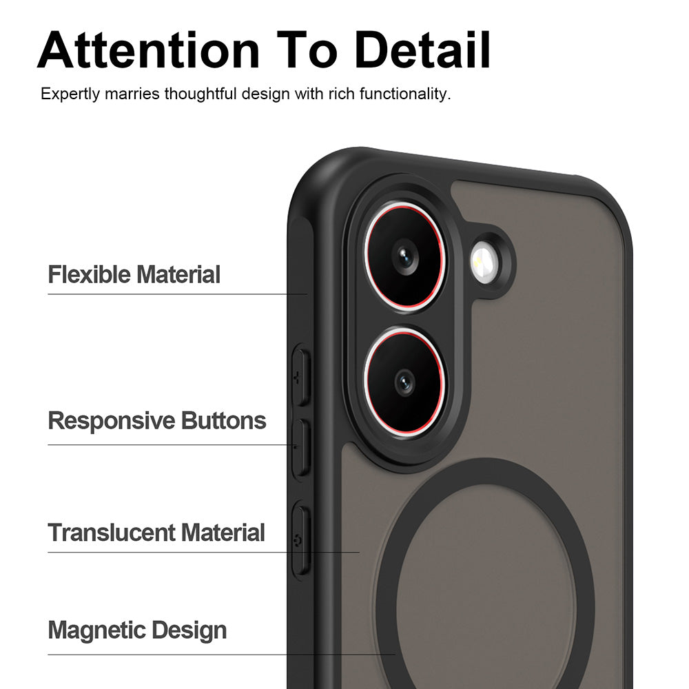 MagSafe Hülle für Xiaomi Poco X8 Pro, Techsuit, HaloFrost II, Schwarz