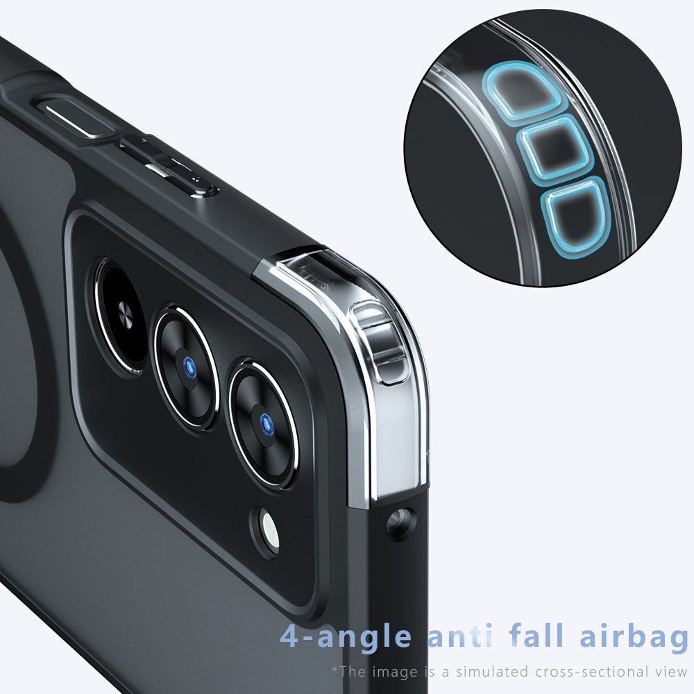 MagSafe Hülle für Xiaomi Redmi 15 5G / 15 4G, Techsuit, PureFrost, Satinschwarz