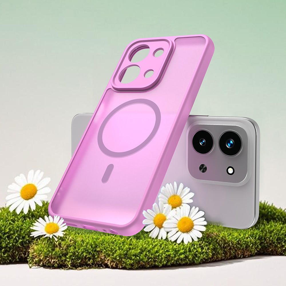 MagSafe Hülle für Xiaomi Redmi 15C 5G / 15C 4G, Techsuit, HaloFrost II, Rosa