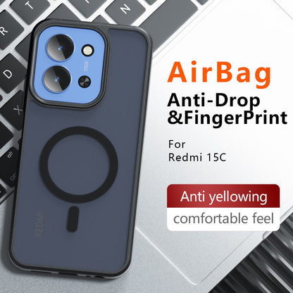 MagSafe Hülle für Xiaomi Redmi 15C 5G / 15C 4G, Techsuit, PureFrost, Satinschwarz