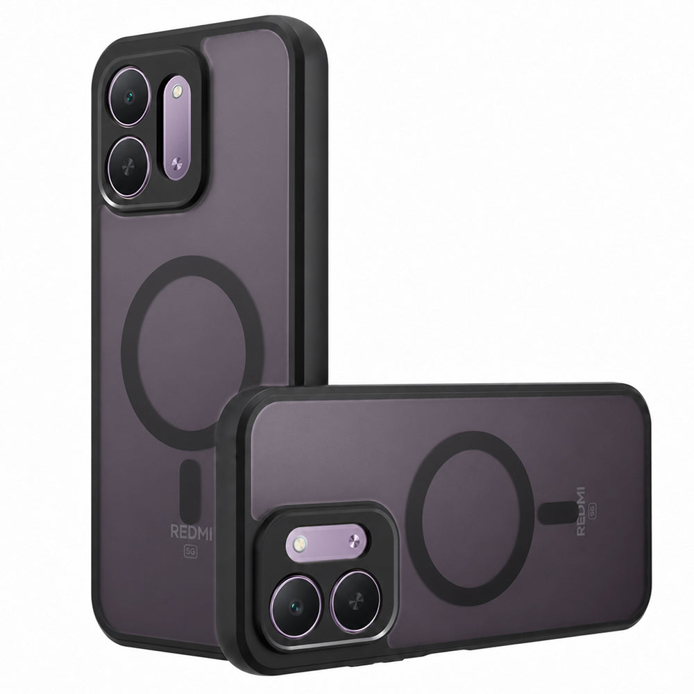MagSafe-Hülle für Xiaomi Redmi 17C 5G, Techsuit, PureFrost, Satin-Schwarz