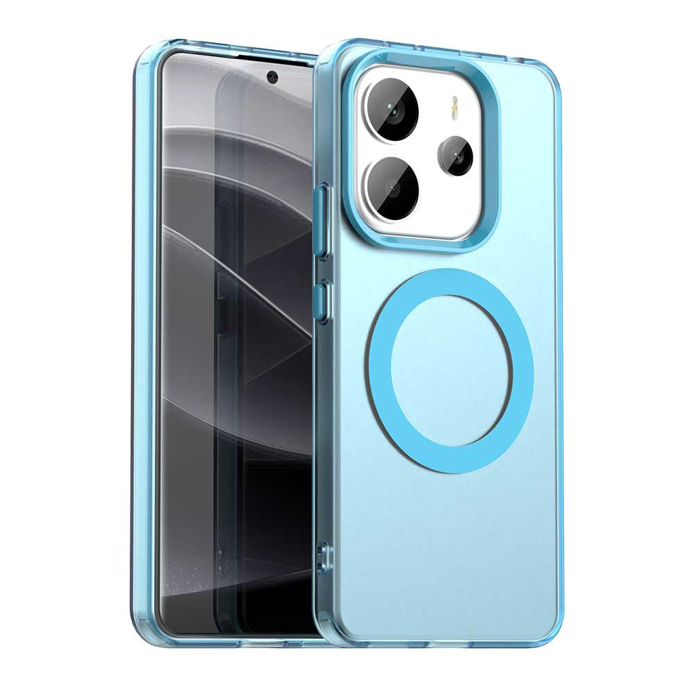 MagSafe-Hülle für Xiaomi Redmi Note 14 4G (Regional), Techsuit, CandyCase, Blau