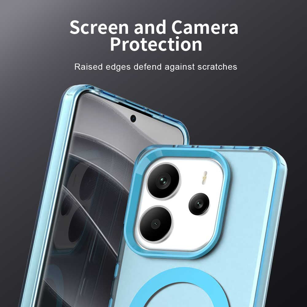 MagSafe-Hülle für Xiaomi Redmi Note 14 4G (Regional), Techsuit, CandyCase, Blau