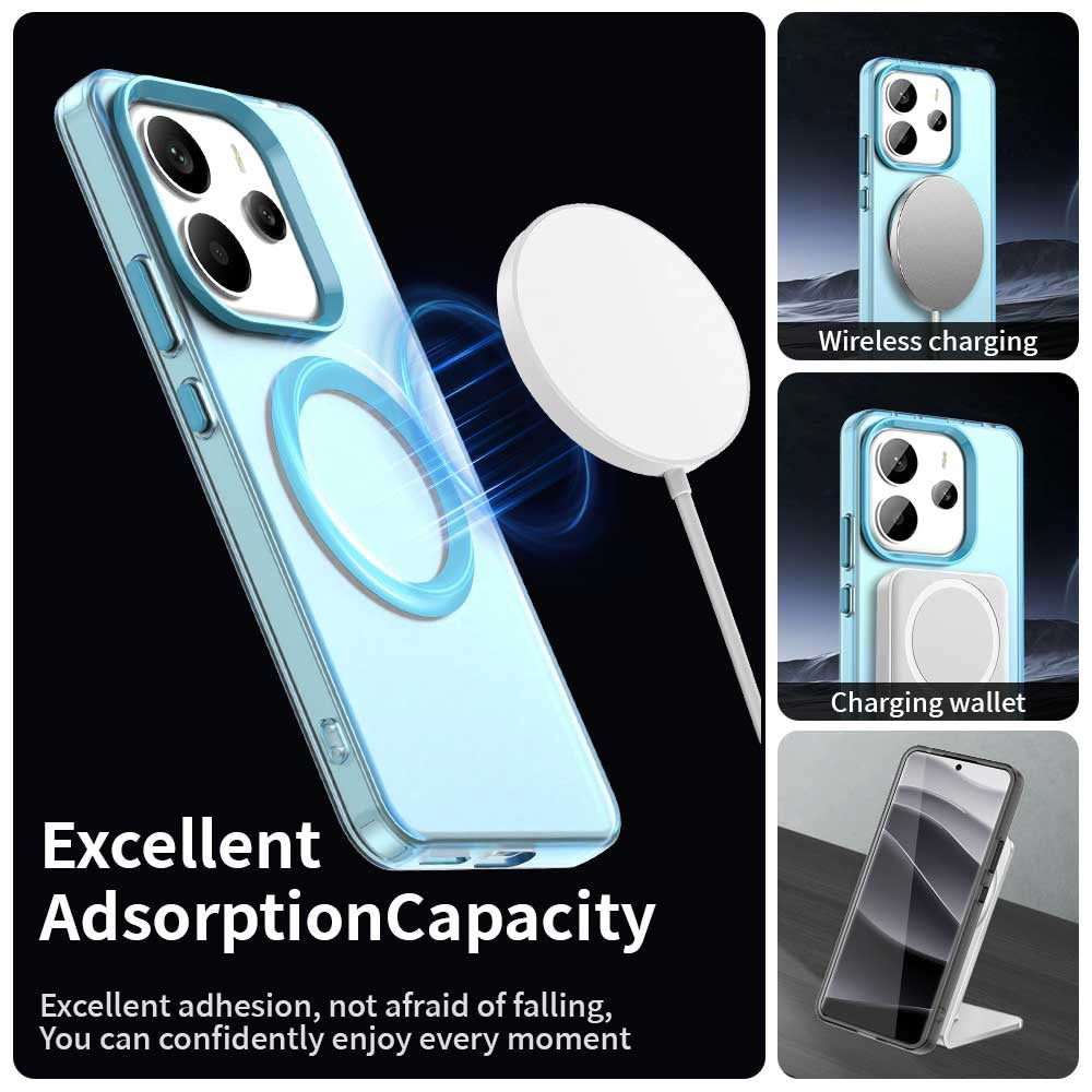 MagSafe-Hülle für Xiaomi Redmi Note 14 4G (Regional), Techsuit, CandyCase, Blau