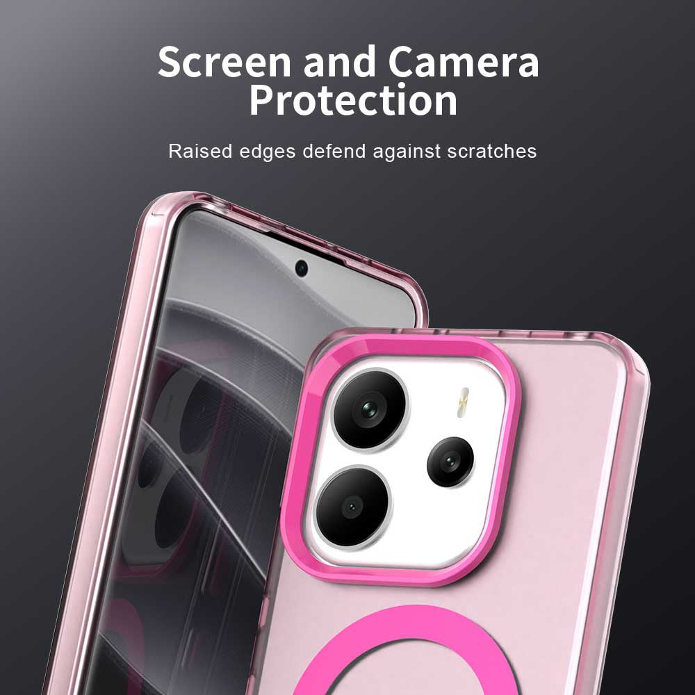 MagSafe-Hülle für Xiaomi Redmi Note 14 4G (Regional), Techsuit, CandyCase, Rosa