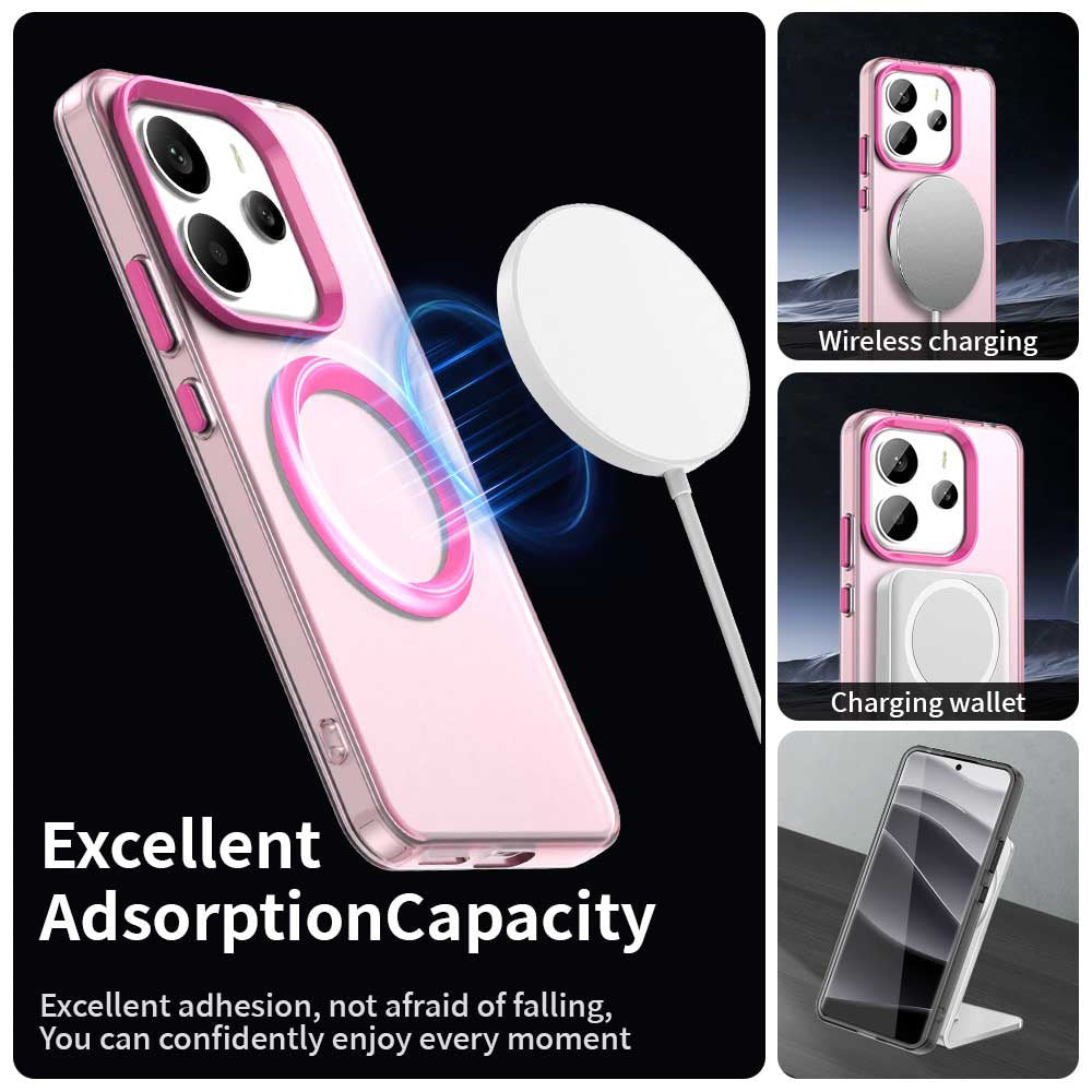 MagSafe-Hülle für Xiaomi Redmi Note 14 4G (Regional), Techsuit, CandyCase, Rosa