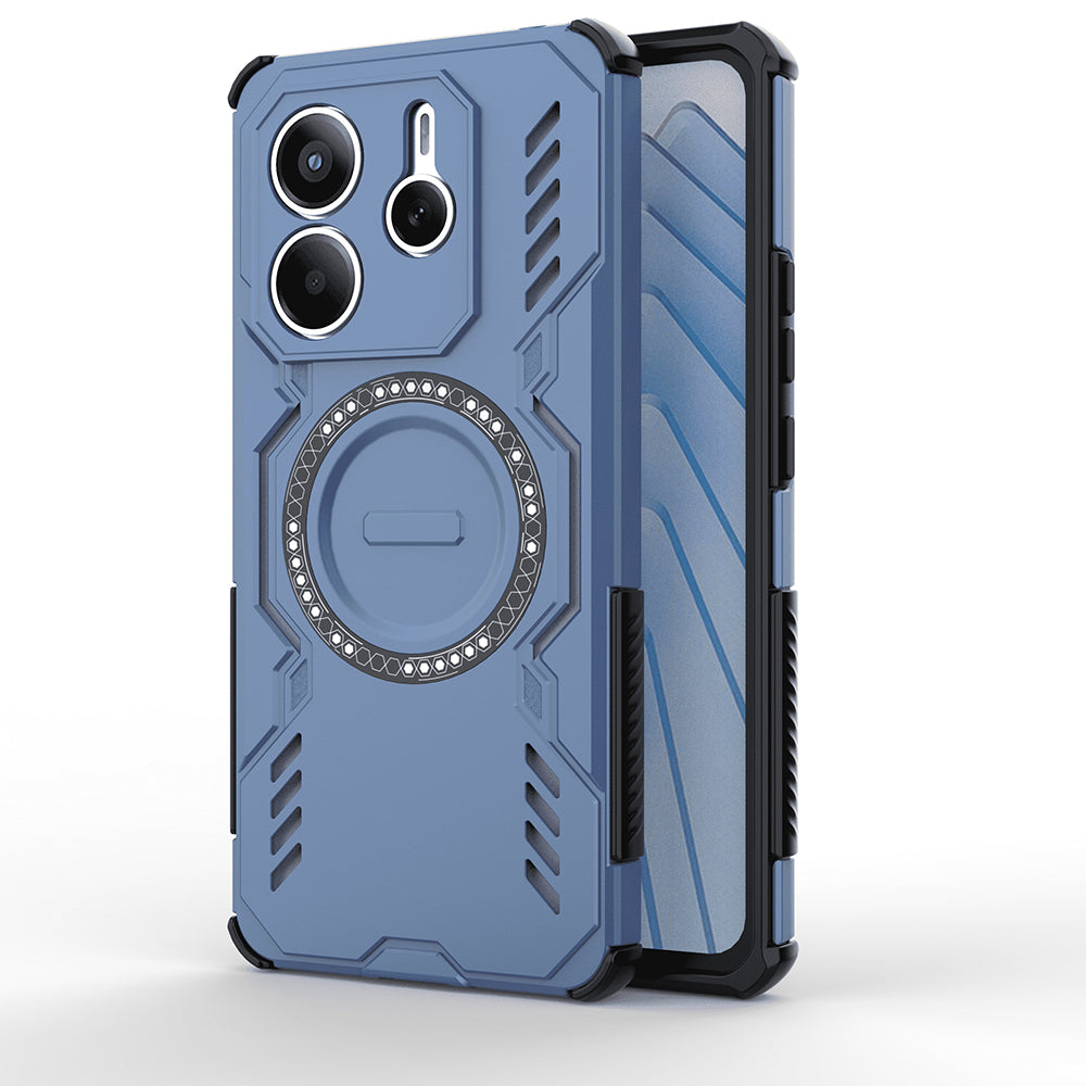 MagSafe-Hülle für Xiaomi Redmi Note 14 5G, Techsuit, ArmorMag, Blau