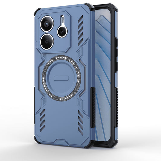 MagSafe-Hülle für Xiaomi Redmi Note 14 5G, Techsuit, ArmorMag, Blau