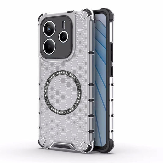 MagSafe-Hülle für Xiaomi Redmi Note 14 5G, Techsuit, HoneyComb Shield, Weiß