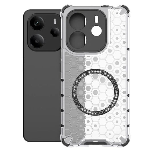 MagSafe-Hülle für Xiaomi Redmi Note 14 5G, Techsuit, HoneyComb Shield, Weiß
