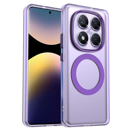 MagSafe-Hülle für Xiaomi Redmi Note 14 Pro 4G, Techsuit, CandyCase, Lila