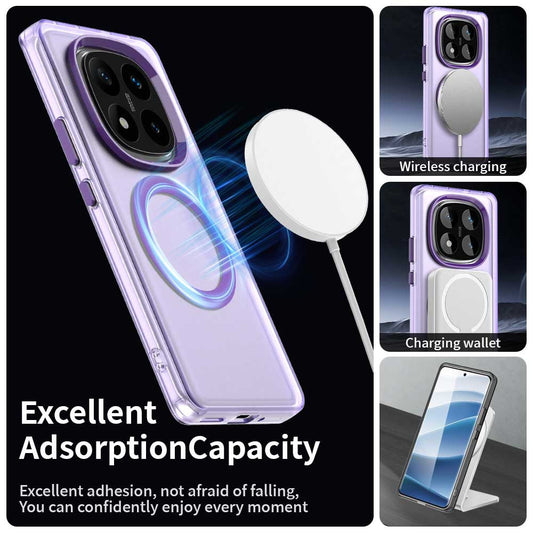 MagSafe-Hülle für Xiaomi Redmi Note 14 Pro 4G, Techsuit, CandyCase, Lila