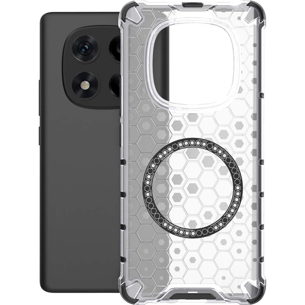 MagSafe-Hülle für Xiaomi Redmi Note 14 Pro 4G, Techsuit, HoneyComb Shield, Weiß