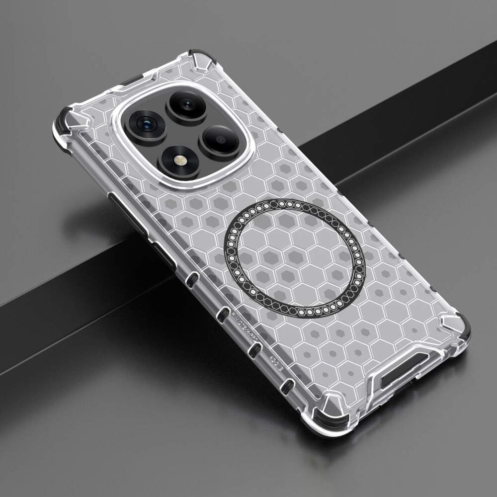 MagSafe-Hülle für Xiaomi Redmi Note 14 Pro 4G, Techsuit, HoneyComb Shield, Weiß
