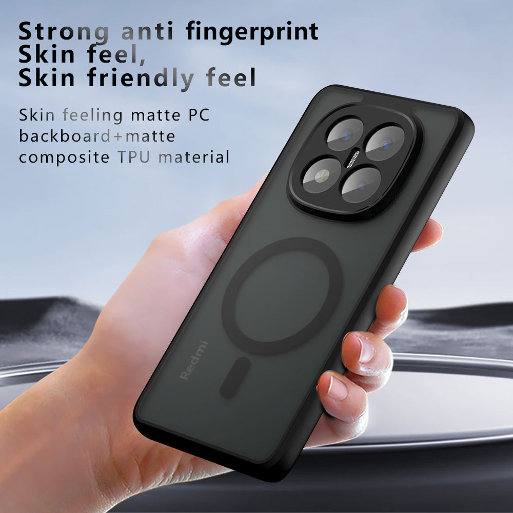 MagSafe-Hülle für Xiaomi Redmi Note 14 Pro+ 5G, Techsuit, PureFrost, Schwarz