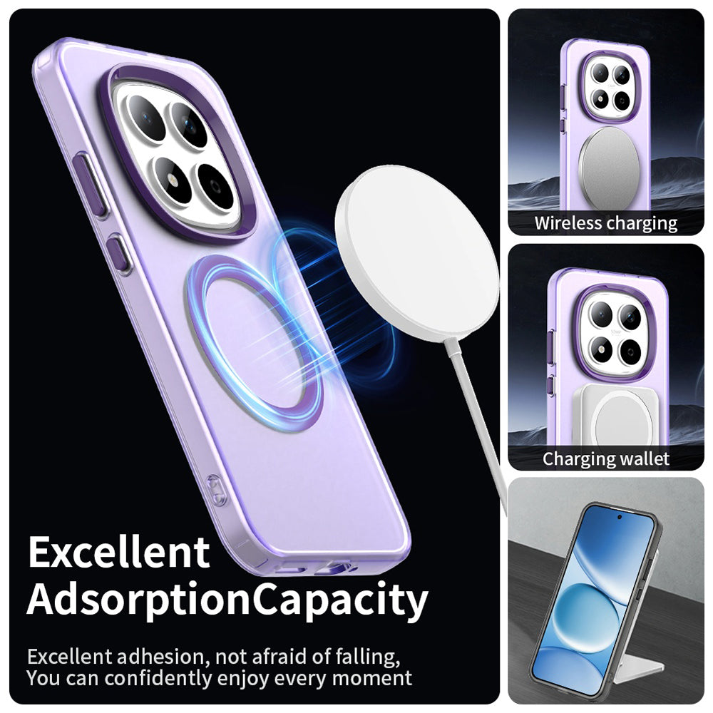 MagSafe Hülle für Xiaomi Redmi Note 15 Pro 5G, Techsuit, CandyCase, Lila
