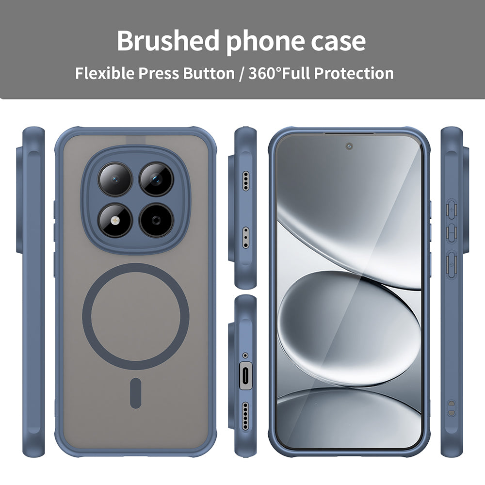 MagSafe Hülle für Xiaomi Redmi Note 15 Pro 5G, Techsuit, HaloFrost II, Marineblau