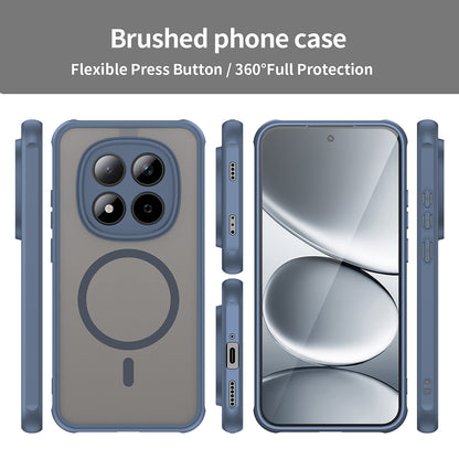 MagSafe Hülle für Xiaomi Redmi Note 15 Pro 5G, Techsuit, HaloFrost II, Marineblau