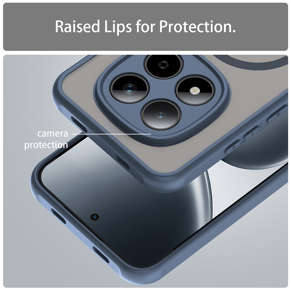 MagSafe Hülle für Xiaomi Redmi Note 15 Pro 5G, Techsuit, HaloFrost II, Marineblau