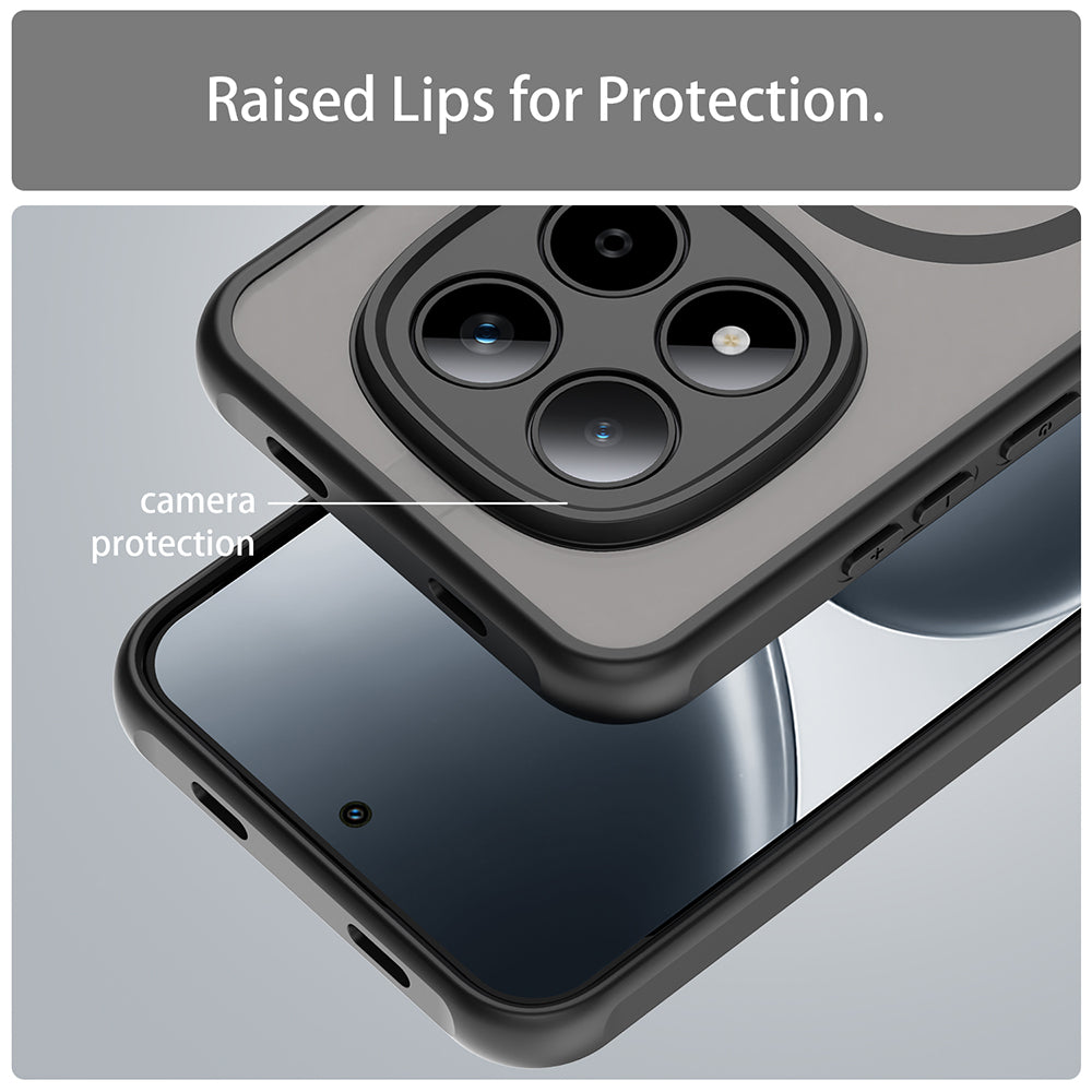 MagSafe Hülle für Xiaomi Redmi Note 15 Pro 5G, Techsuit, HaloFrost II, Schwarz