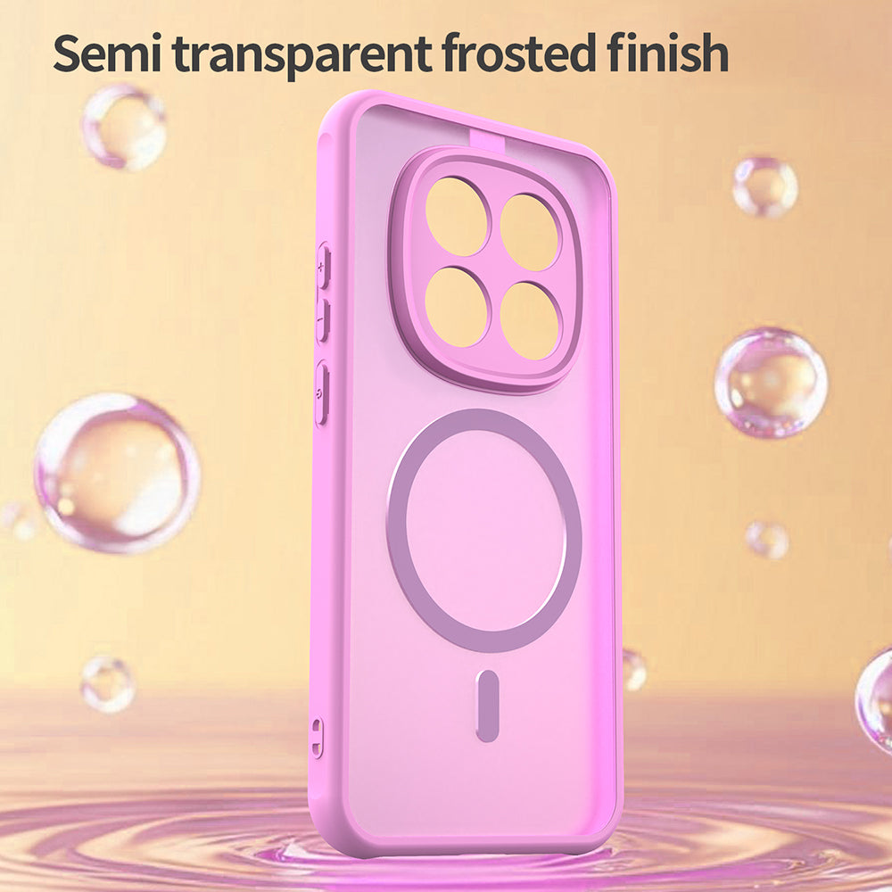 MagSafe Hülle für Xiaomi Redmi Note 15 Pro 5G, Techsuit, HaloFrost II, Rosa
