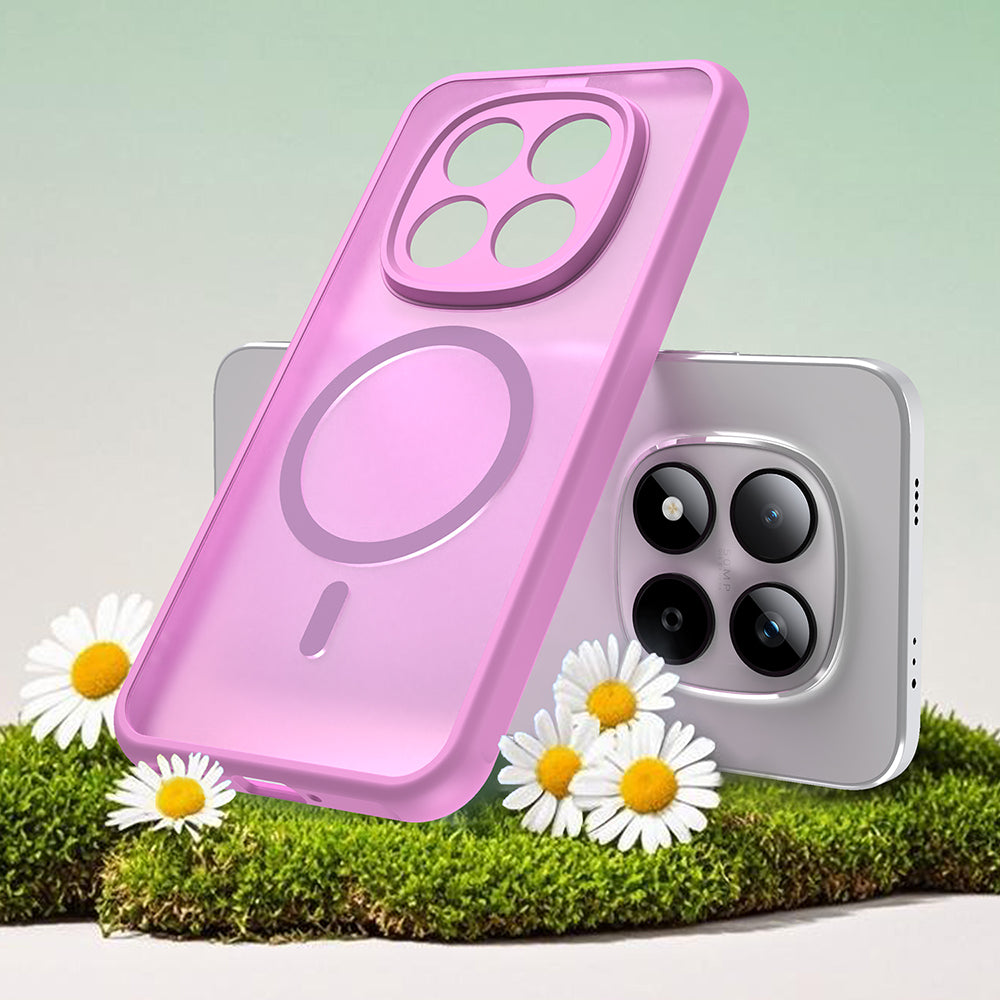 MagSafe Hülle für Xiaomi Redmi Note 15 Pro 5G, Techsuit, HaloFrost II, Rosa