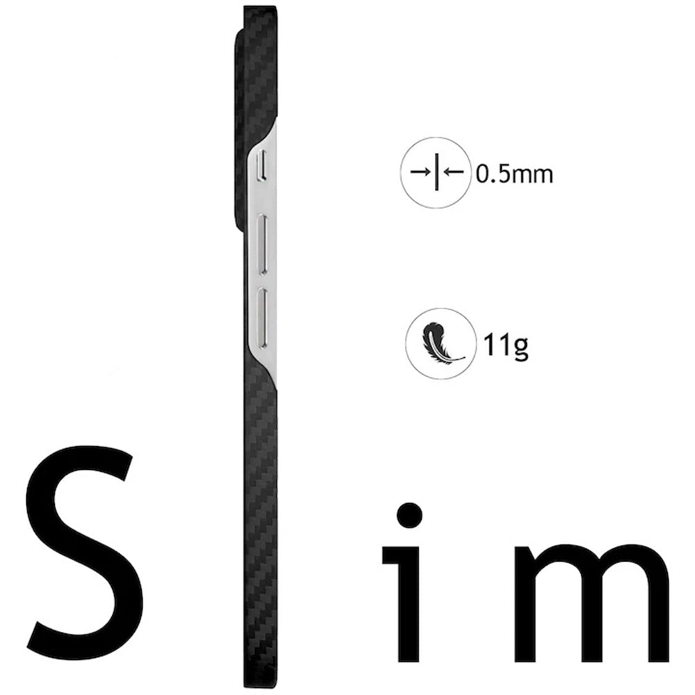 MagSafe Hülle für Apple iPhone 17 Air, Techsuit, Aramidfasern, Schwarz