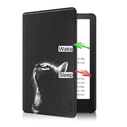 Hülle für Amazon Kindle Paperwhite 6 Zoll, Tech-Protect, SmartCase Cat, Schwarz