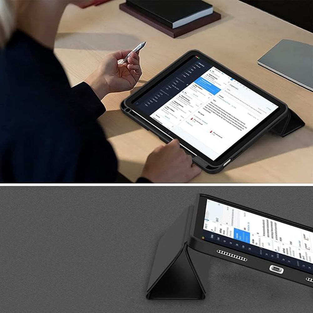 Hülle für Apple iPad (2025) / (2022), Techsuit, Flex Trifold, Blau