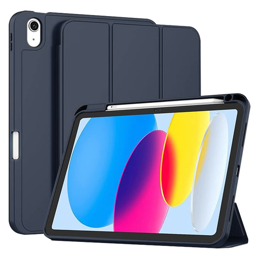 Hülle für Apple iPad (2025) / (2022), Techsuit, Flex Trifold, Marineblau