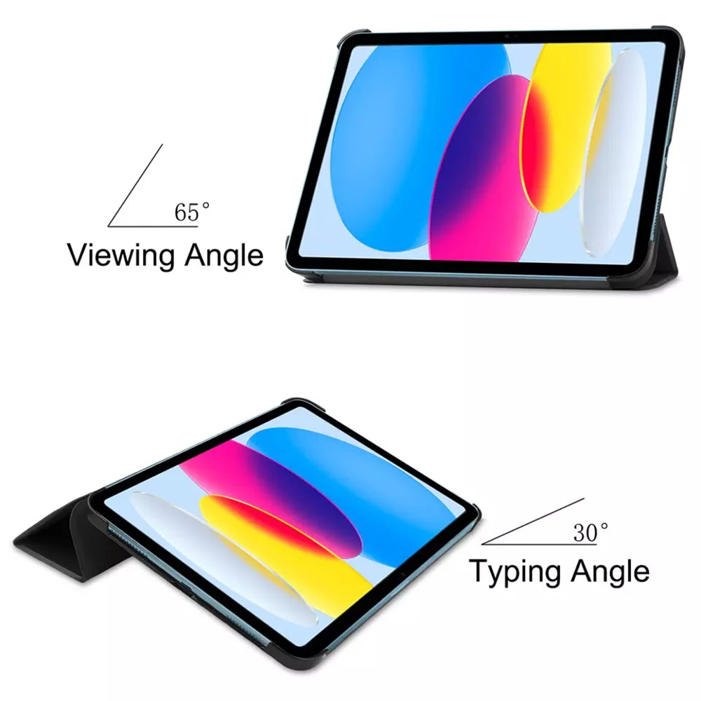 Hülle für Apple iPad (2025) / (2022), Techsuit, FoldPro, Schwarz