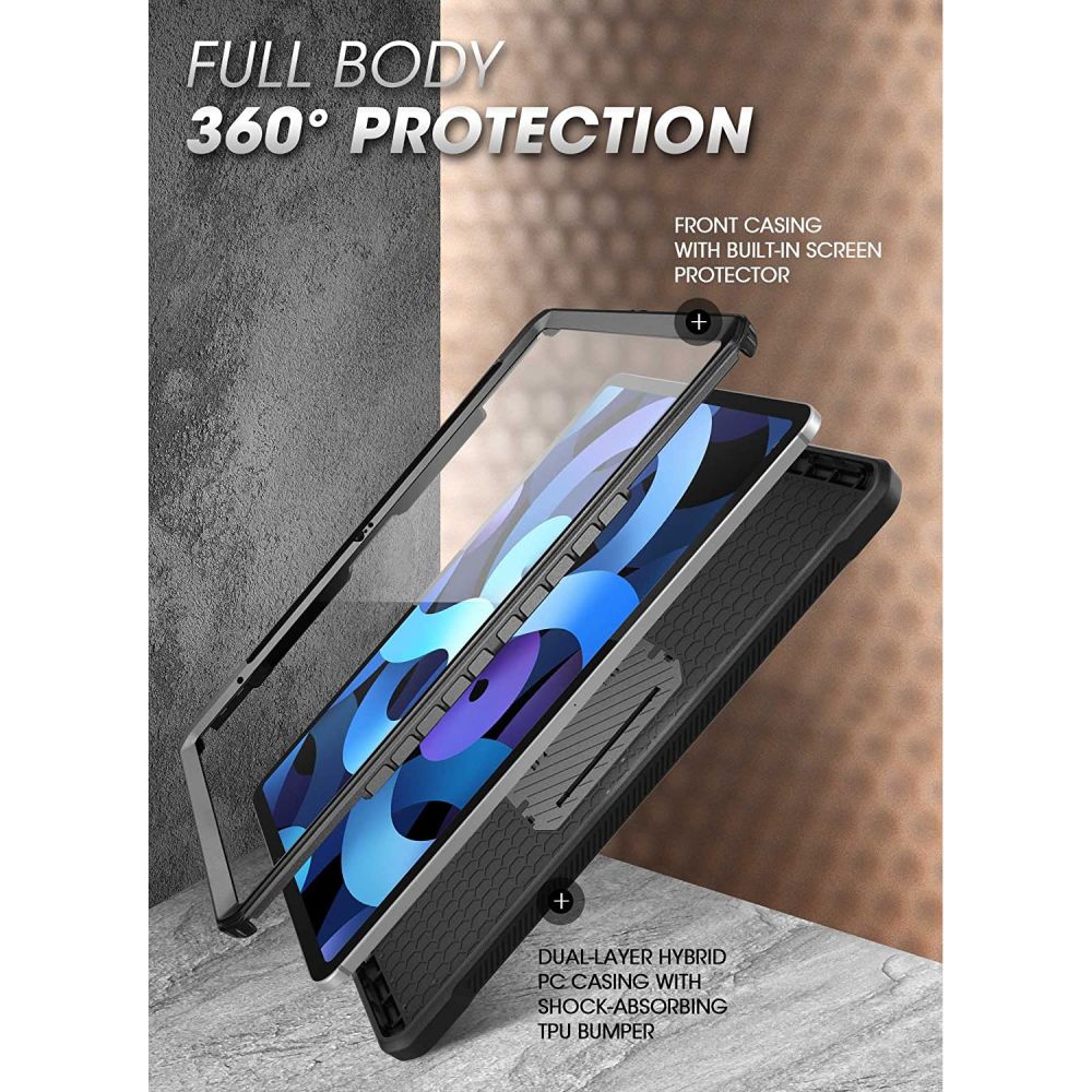 Hülle für Apple iPad (2025) / iPad (2022), Supcase, Unicorn Beetle Pro, Schwarz