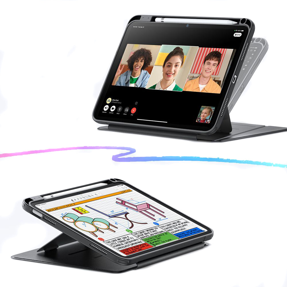 Case for Apple iPad (2025) / (2022), ESR, Flip Hybrid, Black, Resealed