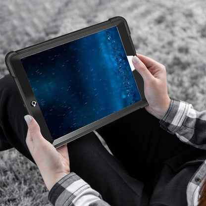 Hülle für Apple iPad 9.7 (2018) / 9.7 (2017), Techsuit, Rugged TabShell, Schwarz