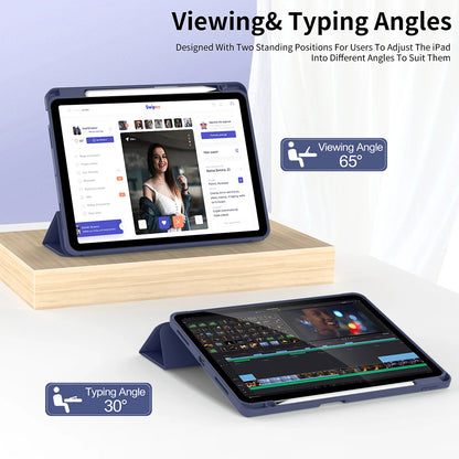 Hülle für Apple iPad Air 11 (2026) / iPad Air 11 (2025) / Air 11 (2024), Techsuit, Flex Trifold, Blau