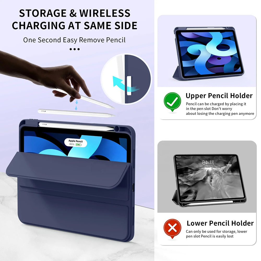 Hülle für Apple iPad Air 11 (2026) / iPad Air 11 (2025) / Air 11 (2024), Techsuit, Flex Trifold, Blau