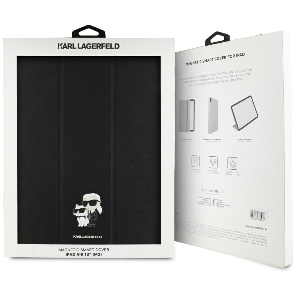 Case for Apple iPad Air 13 (2025) / Air 13 (2024), Karl Lagerfeld, Saffiano Karl & Choupette, Black