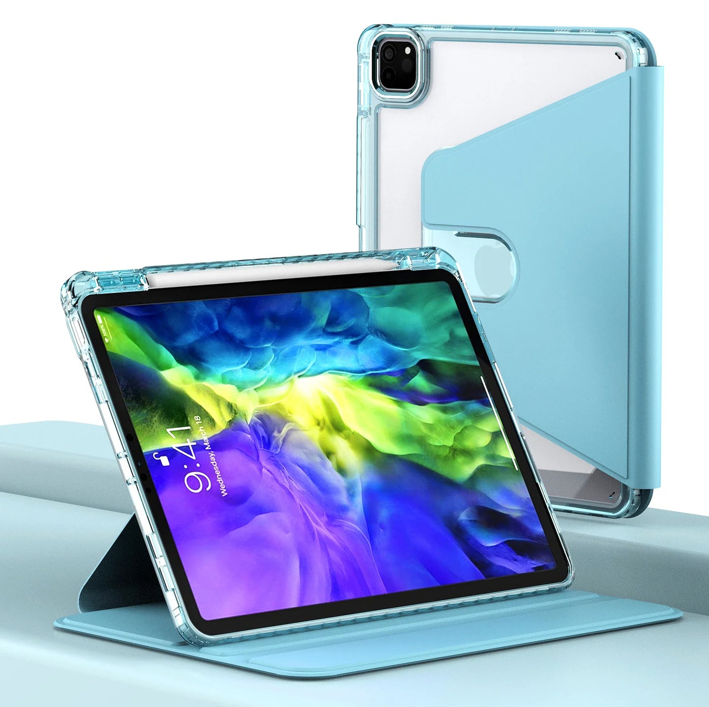 Hülle für Apple iPad Pro 11 (2024), Techsuit, Crystal Vision, Schwarz