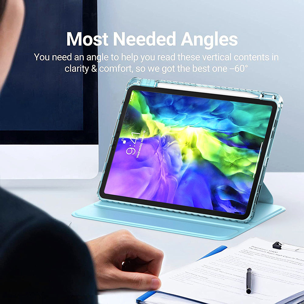 Hülle für Apple iPad Pro 11 (2024), Techsuit, Crystal Vision, Schwarz