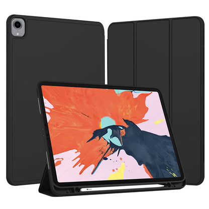Hülle für Apple iPad Pro 12.9 (2022) / Pro 12.9 (2021) / Pro 12.9 (2020) / Pro 12.9 (2018), Techsuit, Flex Trifold, Schwarz
