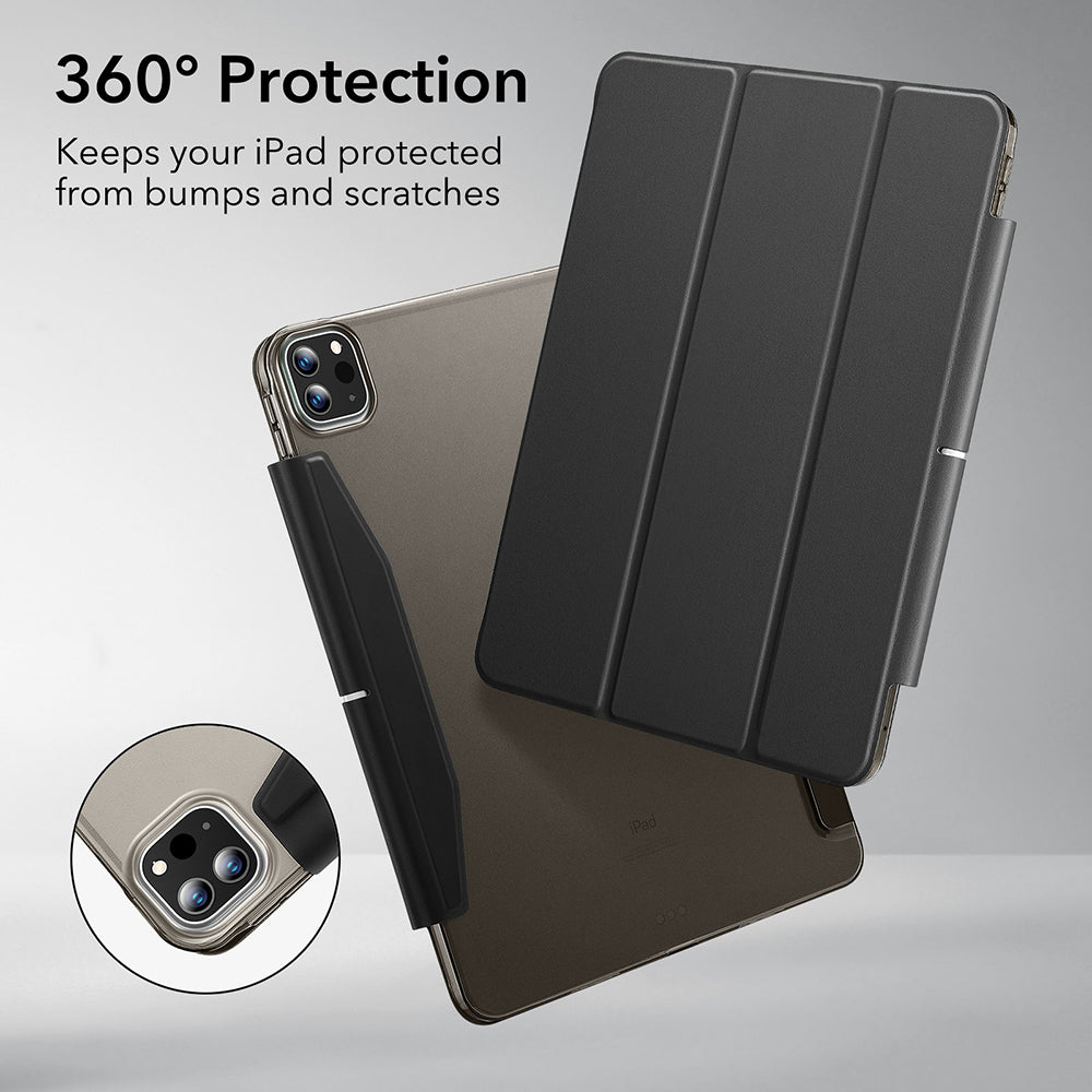 Hülle für Apple iPad Pro 13 (2024), ESR, Ascend Trifold, Satinschwarz
