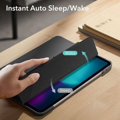 Hülle für Apple iPad Pro 13 (2024), ESR, Ascend Trifold, Satinschwarz