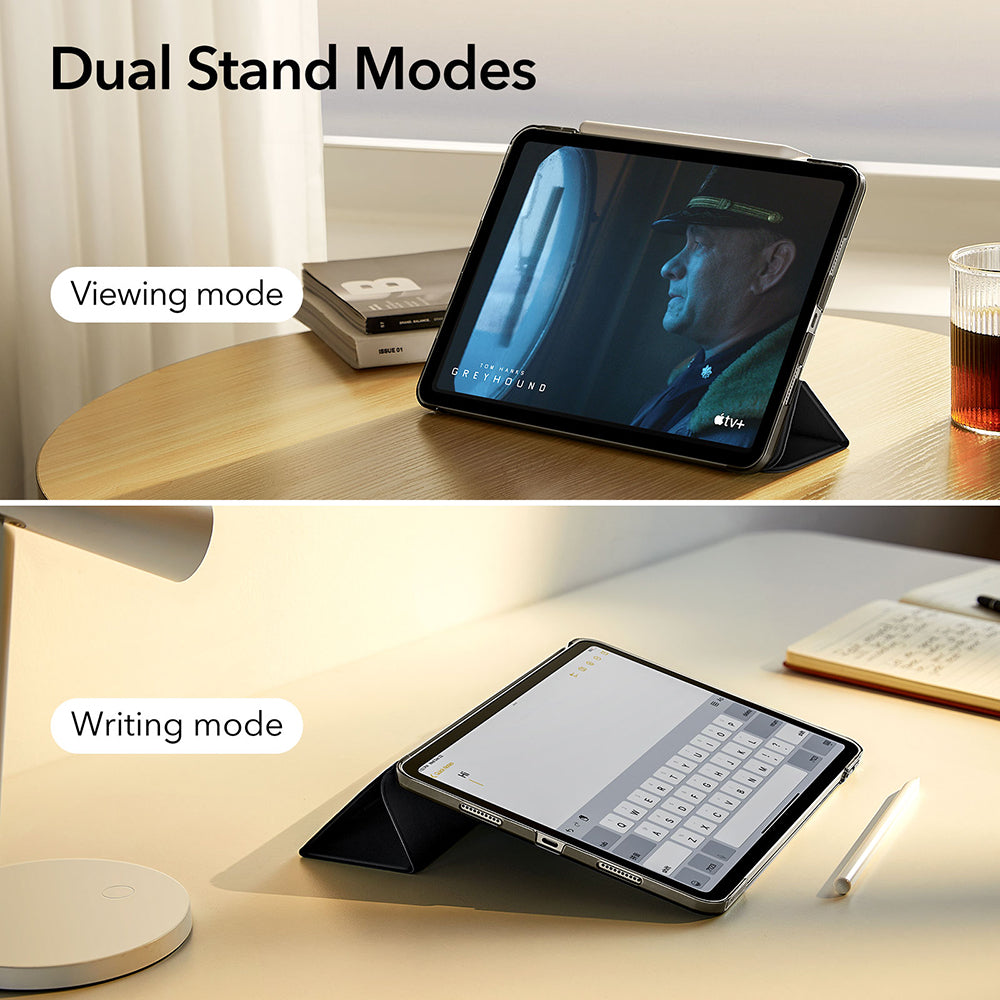 Hülle für Apple iPad Pro 13 (2024), ESR, Ascend Trifold, Satinschwarz