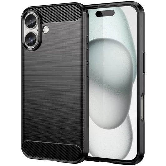 Hülle für Apple iPhone 16 Plus, OEM, Carbon, Schwarz