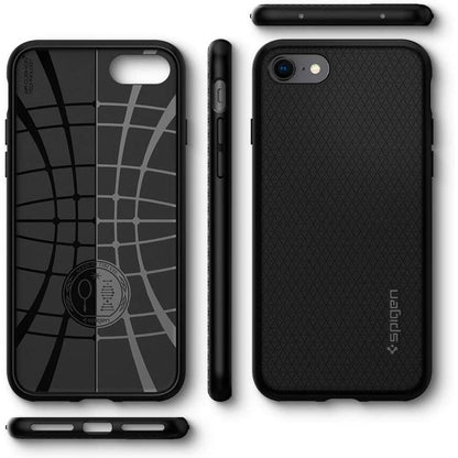 Hülle für Apple iPhone SE (2022) / SE (2020) / 8 / 7, Spigen, Liquid Air, Schwarz 042CS20511