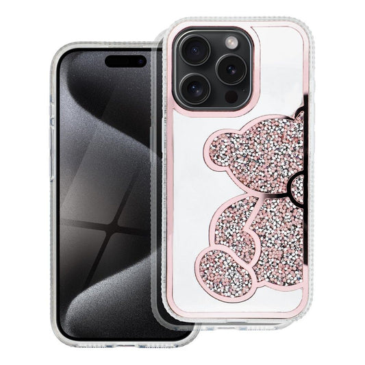 Hülle für Apple iPhone 15 Pro, OEM, Teddy Bear, Rosa