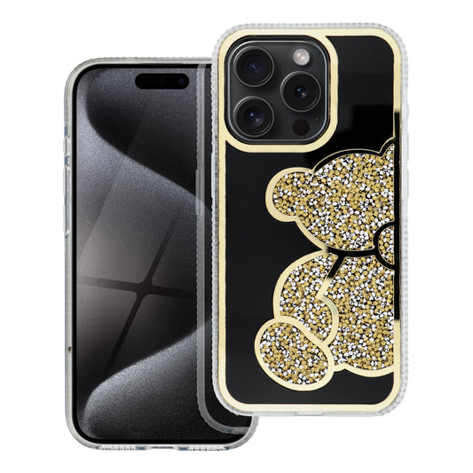 Hülle für Apple iPhone 17e / 16e, OEM, Teddy Bear, Goldfarben
