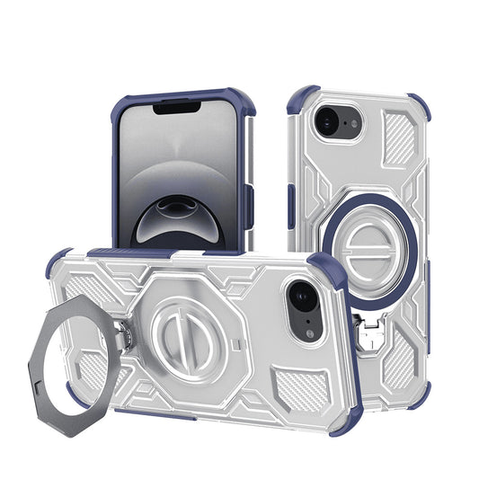 Hülle für Apple iPhone 17e / 16e, Techsuit, Carbon Shield Pro, Blau