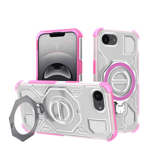 Hülle für Apple iPhone 17e / 16e, Techsuit, Carbon Shield Pro, Rosa